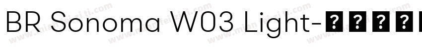 BR Sonoma W03 Light字体转换